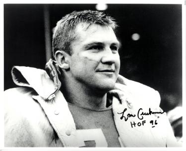 Lou Creekmur signed Detroit Lions Vintage B&W 8x10 Photo HOF 96- COA/Show Ticket
