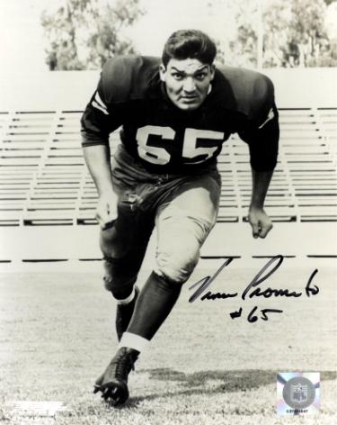 Vince Promuto signed Washington NFL Licensed B&W 8x10 Photo imperfect- COA