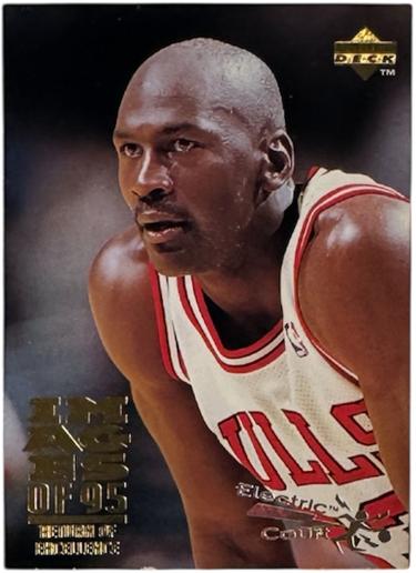 Michael Jordan 1995-96 Upper Deck Images of 95 Electric Court Card #335 (Chicago Bulls/HOF/GOAT)