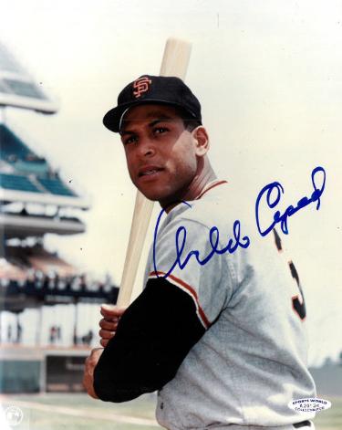 Orlando Cepeda signed Giants MLB 8x10 Photo imperfect - Sports World COA (HOF)
