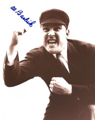 Al Barlick signed HOF Baseball Umpire Sepia Tone 8x10 Photo imperfect- COA