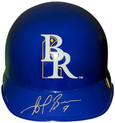 Angel Berroa signed Wilmington Blue Rocks Mini Batting Helmet- Just Memorabilia Hologram
