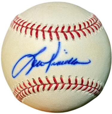 Lou Piniella signed Rawlings Official Major League Baseball sig bleed- COA