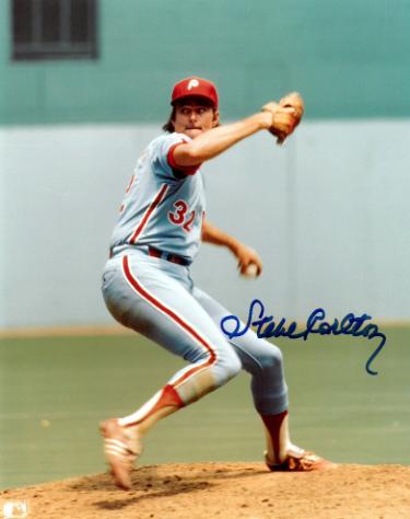 Steve Carlton signed Philadelphia Phillies MLB 8x10 Photo - Tuff Stuff COA (HOF)