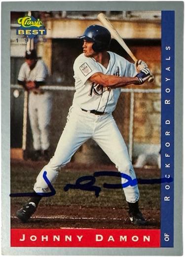 Johnny Damon signed 1993 Classic Best Minor League Rookie On Card Auto #182- COA