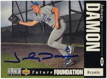 Johnny Damon signed 1994 Upper Deck Collector's Choice Rookie Card (RC) #642- COA