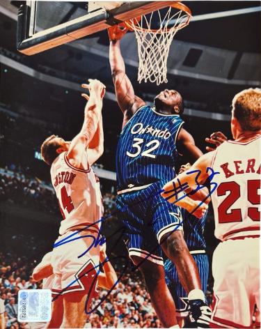 Shaquille O'Neal signed Orlando Magic NBA Licensed 8x10 Photo- The Score Board COA (HOF)