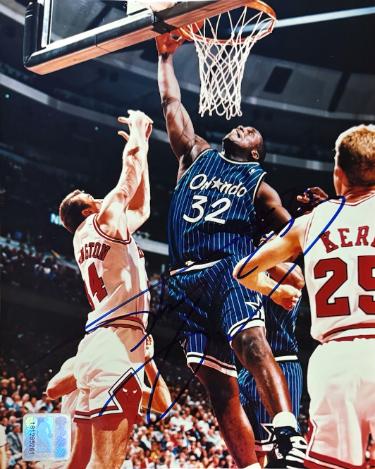 Shaquille O'Neal signed Orlando Magic NBA Licensed 8x10 Photo- The Score Board COA (HOF)