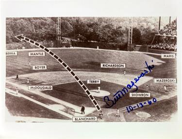 Bill Mazeroski signed Pittsburgh Pirates 1960 World Series 8x10 Photo 10-13-60 ding- Collector's Showcase COA