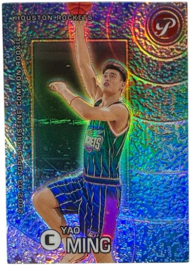 Yao Ming 2002-03 Topps Pristine Refractors Rookie Card (RC) #51- /1899 (Houston Rockets)