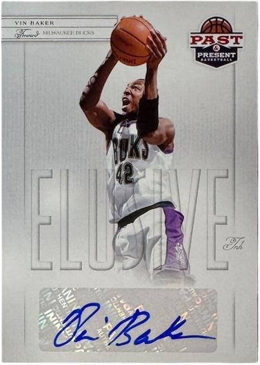Vin Baker signed 2011-12 Past & Present Elusive Ink Auto Card #VB (Milwauke Bucks)