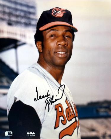 Frank Robinson signed Baltimore Orioles MLB Licensed 8x10 Photo- Tuff Stuff COA (HOF/TC)
