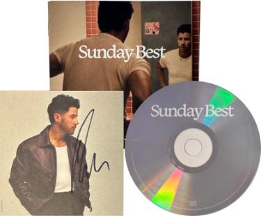 Nick Jonas signed 2026 Sunday Best 4x4 Photo Art Card with Album Cover Booklet & CD w/ Case- COA (Jonas Brothers)