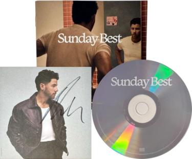 Nick Jonas signed 2026 Sunday Best 4x4 Photo Art Card with Album Cover Booklet & CD w/ Case- COA (Jonas Brothers)