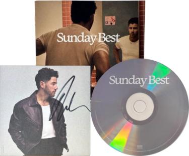 Nick Jonas signed 2026 Sunday Best 4x4 Photo Art Card with Album Cover Booklet & CD w/ Case- COA (Jonas Brothers)