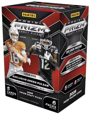 2025 Panini Prizm Draft Picks College Football Blaster Box- 6PK/5CPP/30CPB - New/Factory Sealed