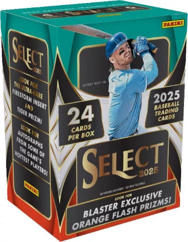 2025 Panini Select MLB Blaster Box- 6PK/4CPP/24CPB - New/Factory Sealed