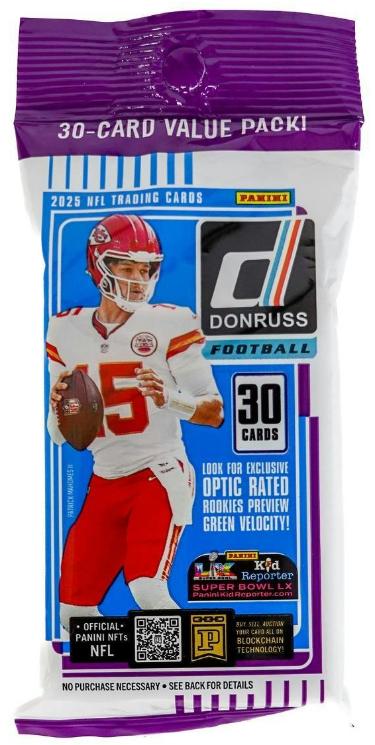2025 Panini Donruss Football 30 Card Jumbo Value Fat Pack- New/Factory Sealed