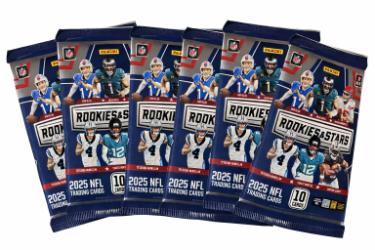 2025 Panini Rookies and Stars NFL Football 10 Card Pack- Lot of 6 - New/Factory Sealed