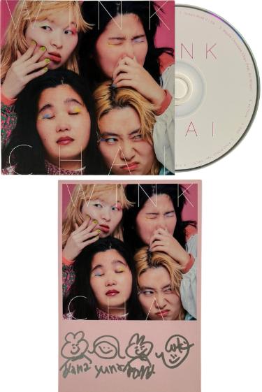 Chai signed 2021 Wink Postcard Insert w/ CD 4 sigs-COA- Mana, Kana, Yuuki, Yuna