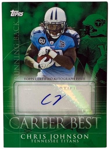Chris Johnson signed 2009 Topps Career Best Auto Card #CBA-CJ (Tennessee Titans)