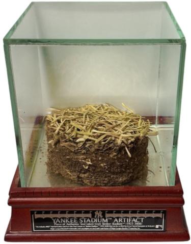 Old Yankee Stadium Grass/Sod 1923-2008 w/ Glass Case- Steiner Sports