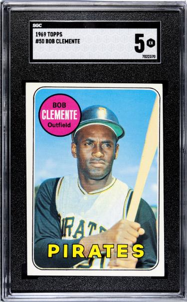 Roberto/Bob Clemente 1969 Topps Card #50- SGC Graded 5 EX (Pittsburgh Pirates/HOF)
