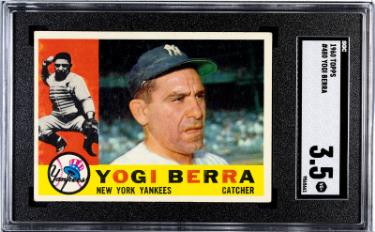 Yogi Berra 1960 Topps Card #480- SGC Graded 3.5 VG+ (New York Yankees/HOF)