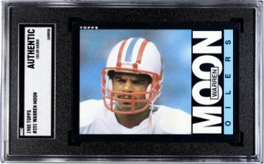 Warren Moon 1985 Topps Rookie RC Card #251- SGC Slabbed Authentic (Color Added/Houston Oilers))