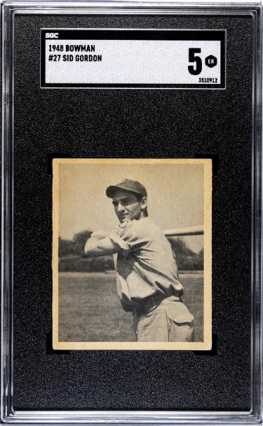 Sid Gordon 1948 Bowman Rookie Card (RC) #270- SGC Graded 5 EX (New York Giants)