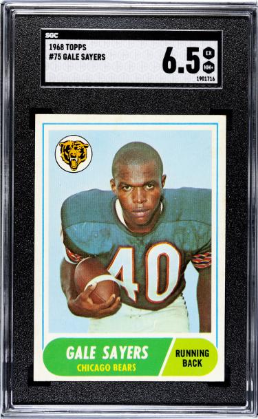 Gale Sayers 1968 Topps Card #75- SGC Graded 6.5 EX-NM+ (Chicago Bears/HOF)