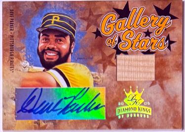 Dave Parker signed 2005 Donruss Diamond Kings Game Used Bat/Auto Card #GS-9- /200 (Pittsburgh Pirates)
