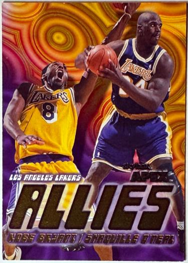 Kobe Bryant/Shaquille O'Neal 1999 Skybox Apex Allies Card #1A (Los Angeles Lakers)