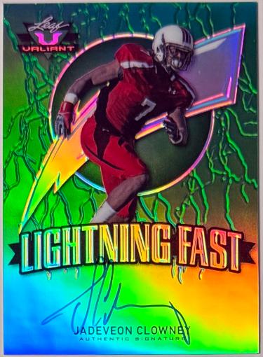 Jadeveon Clowney signed 2014 Leaf Valiant Lightning Fast Rookie On Card Auto #LF-JC1-South Carolina