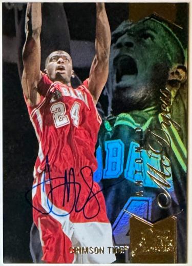 Antonio McDyess signed 2014-15 Flair Showcase Row 1 On Card Auto #95 (Alabama)