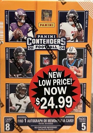 2024 Panini Contenders NFL Football Blaster Box- 5PK/8CPP- New/Factory Sealed