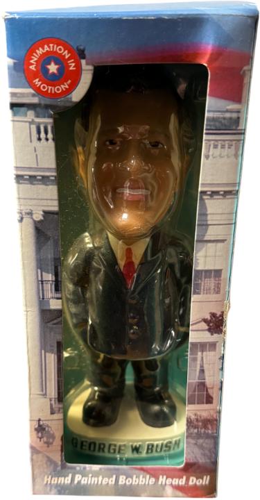 President George W. Bush 2001 Vintage Bobble Dobbles Bobblehead NIB Box Wear