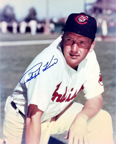 Ralph Kiner signed Cleveland 8x10 Photo minor dings- COA (HOF)
