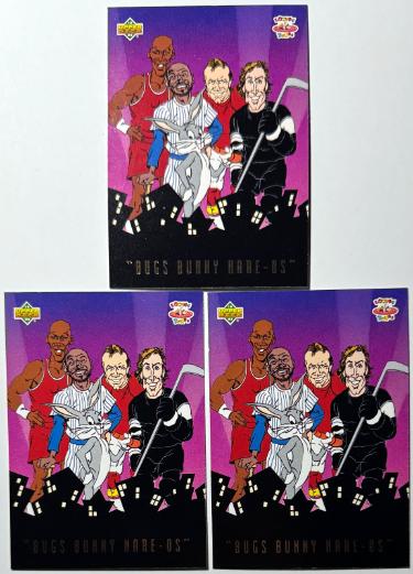 1993 Upper Deck Adventures in Toon World #BBH5 Gretzky, Jordan, Montana & Jackson- Lot of 3