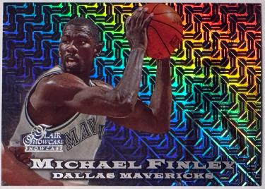 Michael Finley 1997-98 Fleer Flair Showcase SP Showstopper Row 0 #54- /1000 (Dallas Mavericks)
