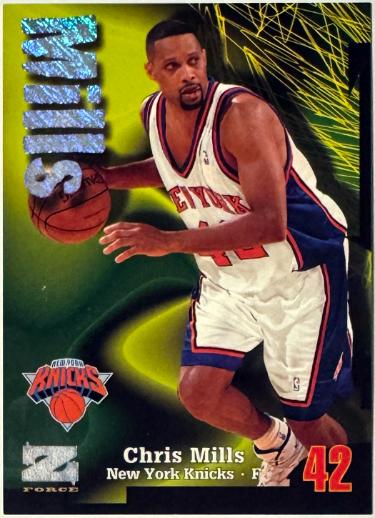 Chris Mills 1997-98 SkyBox Z-Force NBA Card #130 Rave- /399 (New York Knicks)