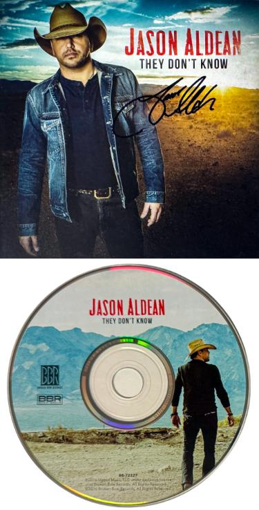Jason Aldean signed 2016 They Don't Know Album Cover Booklet w/ CD & Case� COA