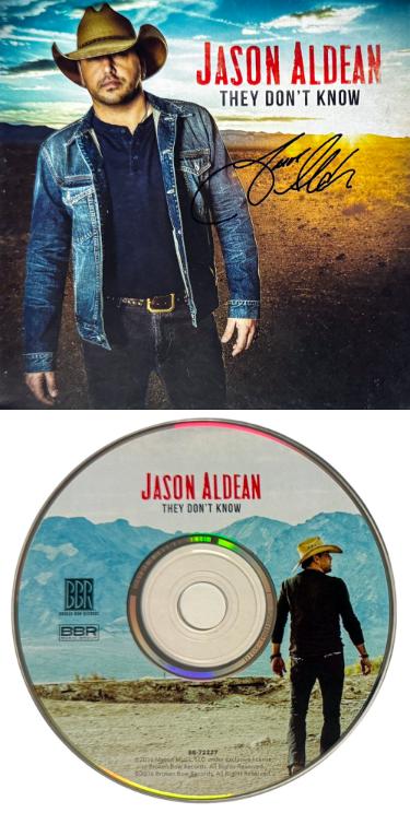Jason Aldean signed 2016 They Don't Know Album Cover Booklet w/ CD & Case� COA