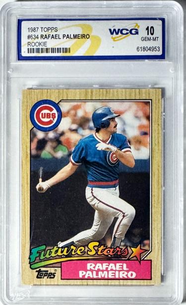 Rafael Palmeiro 1987 Topps Future Stars Rookie Card #634- WCG Graded 10 Gem Mint (Chicago Cubs)