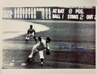 Don Larsen signed New York Yankees 1956 World Series Perfect Game MLB Licensed 8x10 Photo imperfect- COA