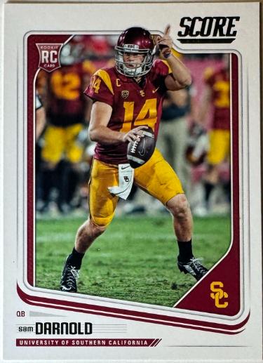 Sam Darnold 2018 Score Rookie Card (RC) #349 (USC Trojans/Seattle Seahawks)