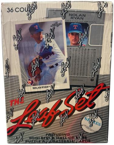 1990 Leaf Baseball Series 1 Hobby Box- 36 Packs- New/ Original Factory Sealed
