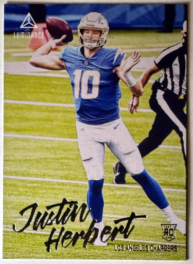 Justin Herbert 2020 Chronicles Luminance Rookie Card (RC) #203 (Los Angeles Chargers)