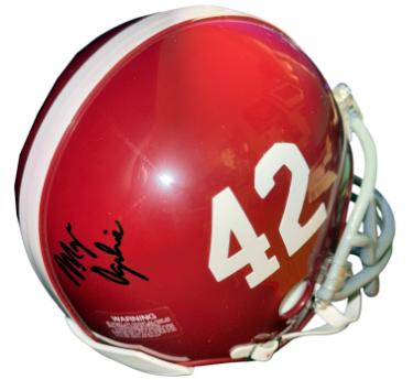 Major Ogilvie signed Alabama Crimson Tide #42 Riddell NCAA Mini Helmet- COA