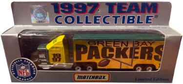 Green Bay Packers 1997 Matchbox Team Diecast Collectible Truck New In Box- 1:80